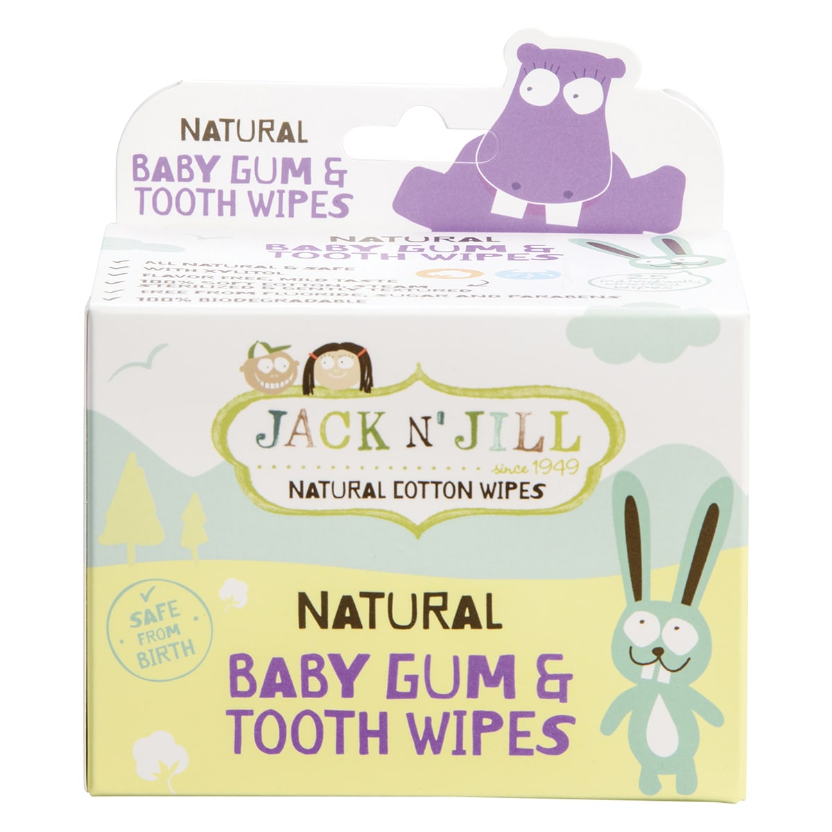 Jack N Jill Jack N Jill Natural Baby Gum & Tooth Wipes (0 months+) x 25 Pack