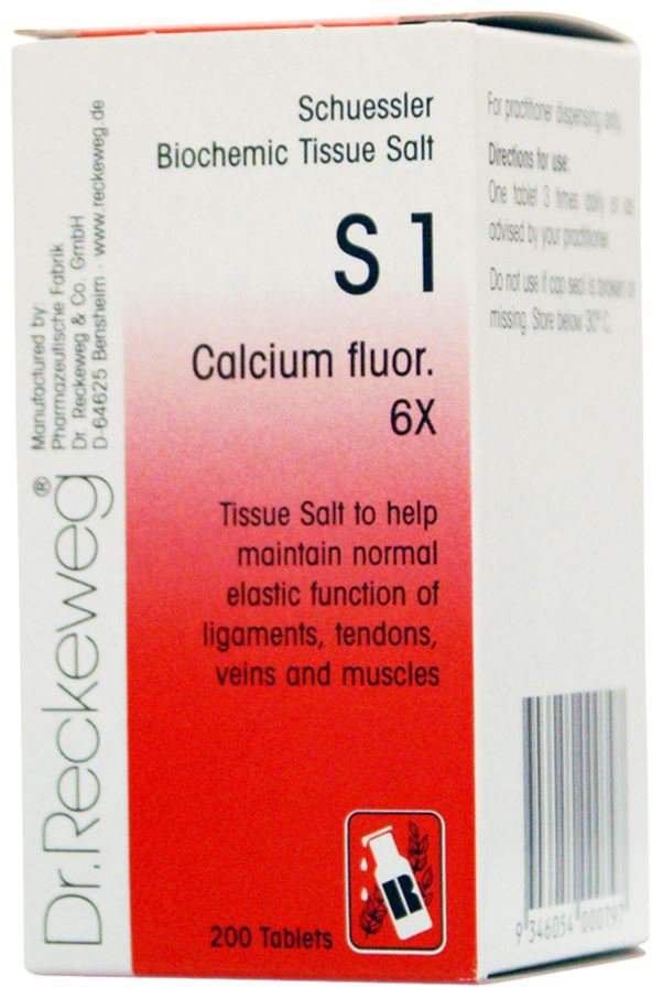 Dr Reckeweg Dr. Reckeweg Schuessler BioChemic Tissue Salt S1 (Calcium fluor. 6X) 200t