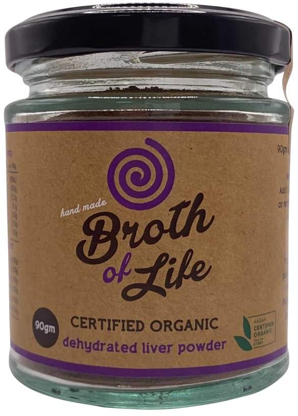 Broth Of Life BROTH OF LIFE ORGANIC DEHYDRATED LIVER POWDER 90G SELL THROUGH