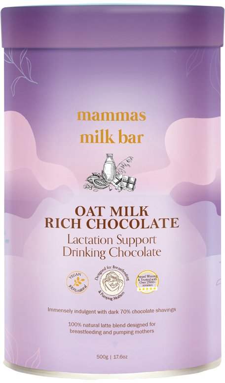 Mammas Milk Bar MAMMAS MILK BAR OAT MILK RICH CHOCOLATE LACTATION SUPPORT DRINKING CHOCOLATE 500G