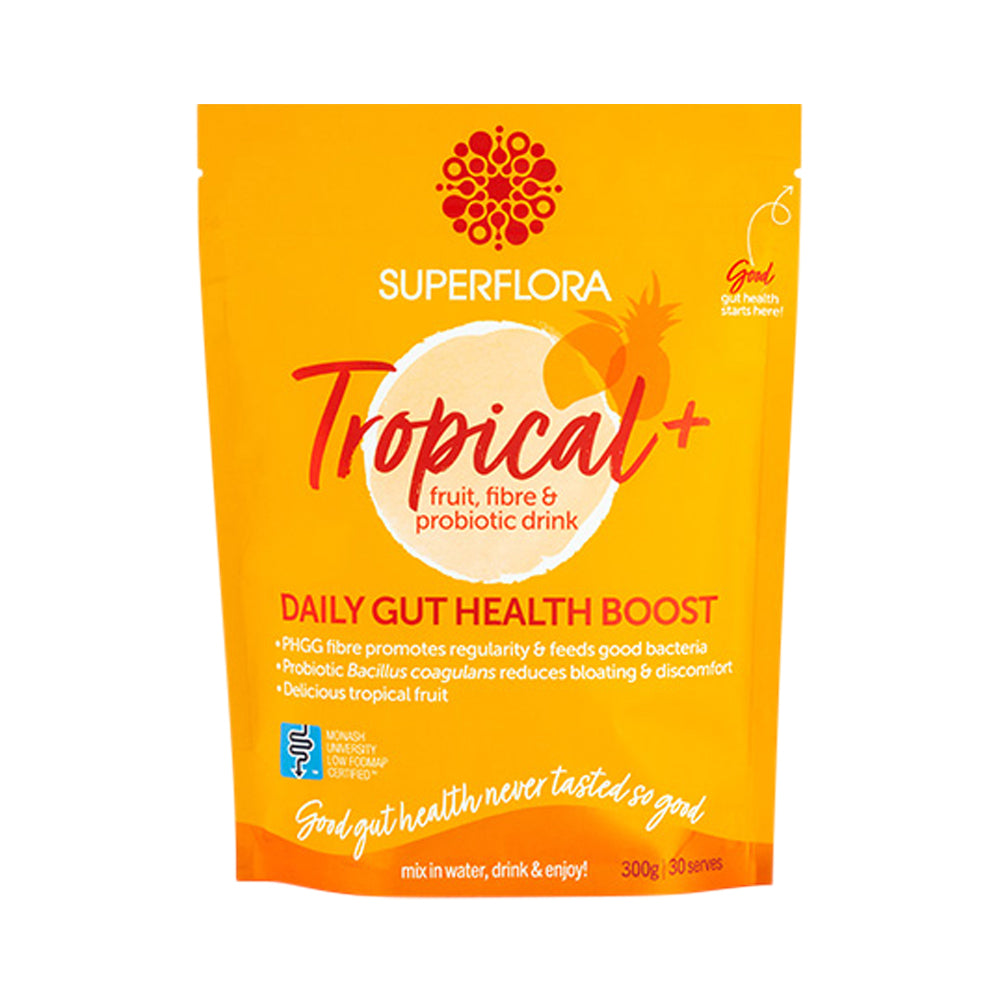 SUPERFLORA TROPICAL+ DAILY GUT HEALTH BOOST 300G