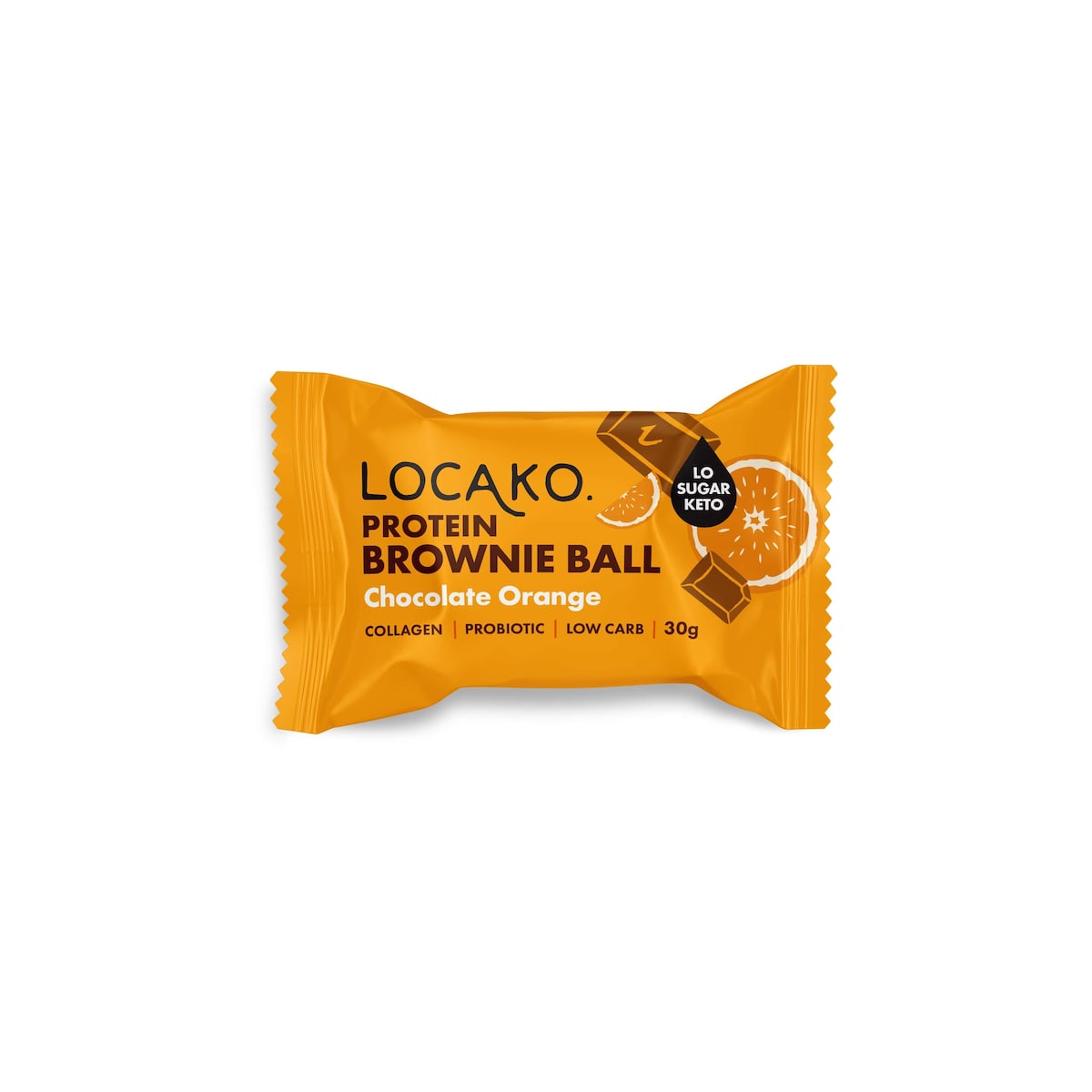 Locako Locako Protein Brownie Ball Chocolate Orange 30g x 10 Display