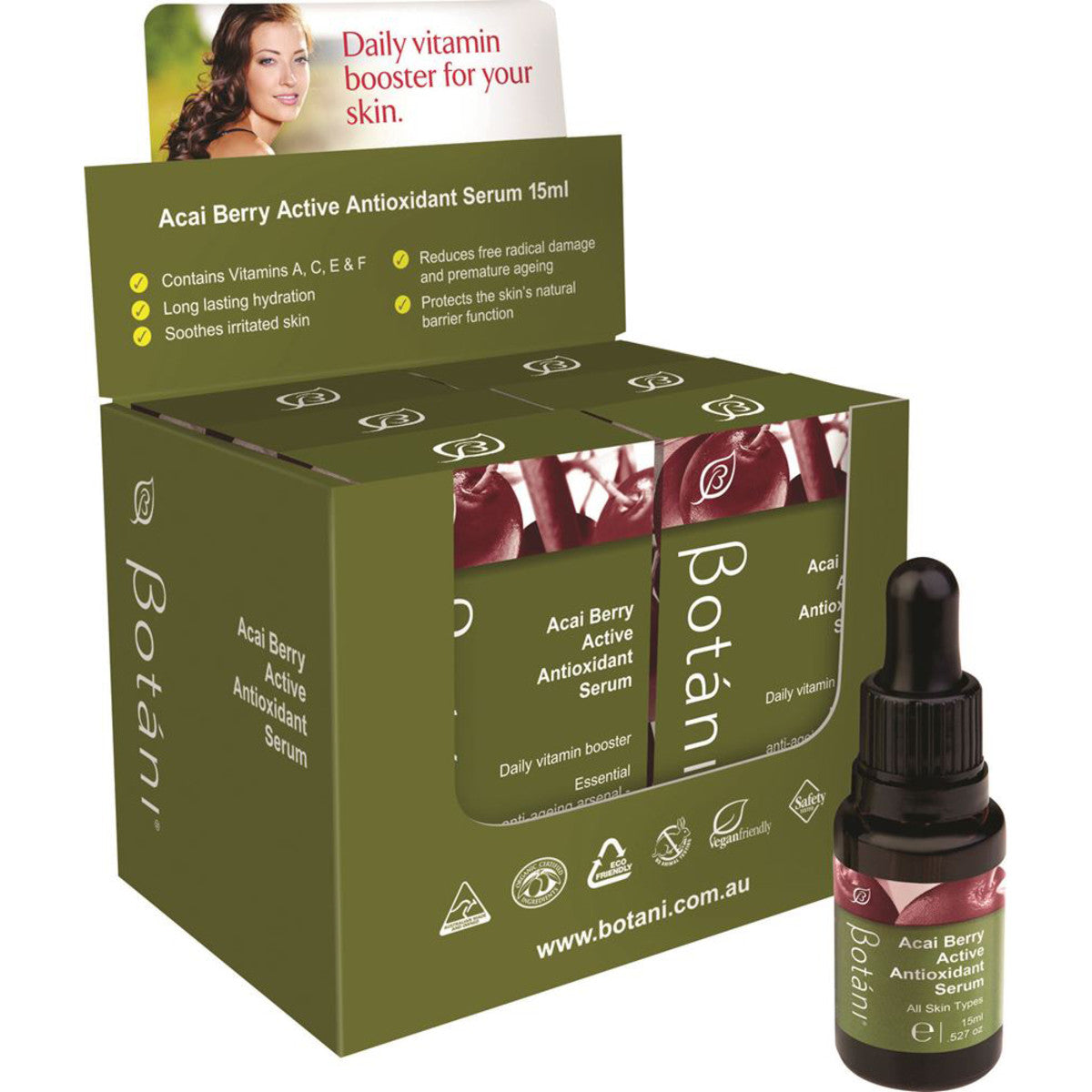 Botani Botani Acai Berry Active Antioxidant Serum 15ml x 6 Display