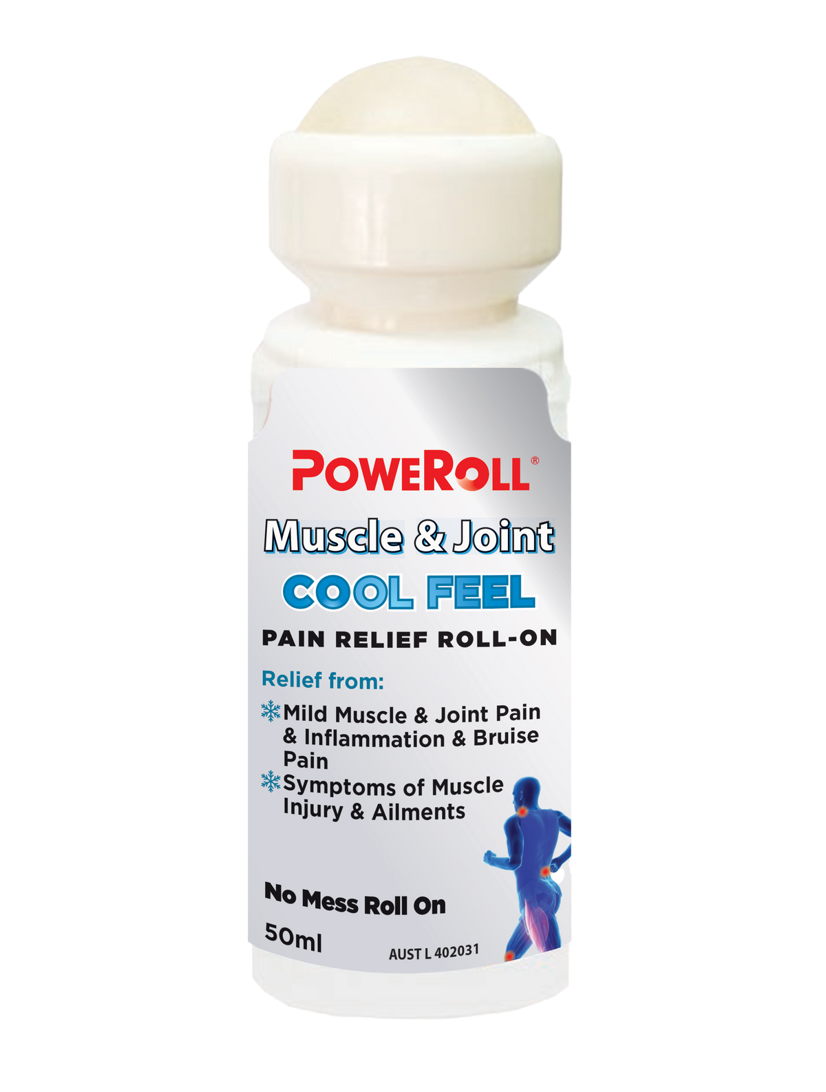 Poweroll PoweRoll Muscle & Joint Cool Feel Pain Relief Oil Roll-On 50ml