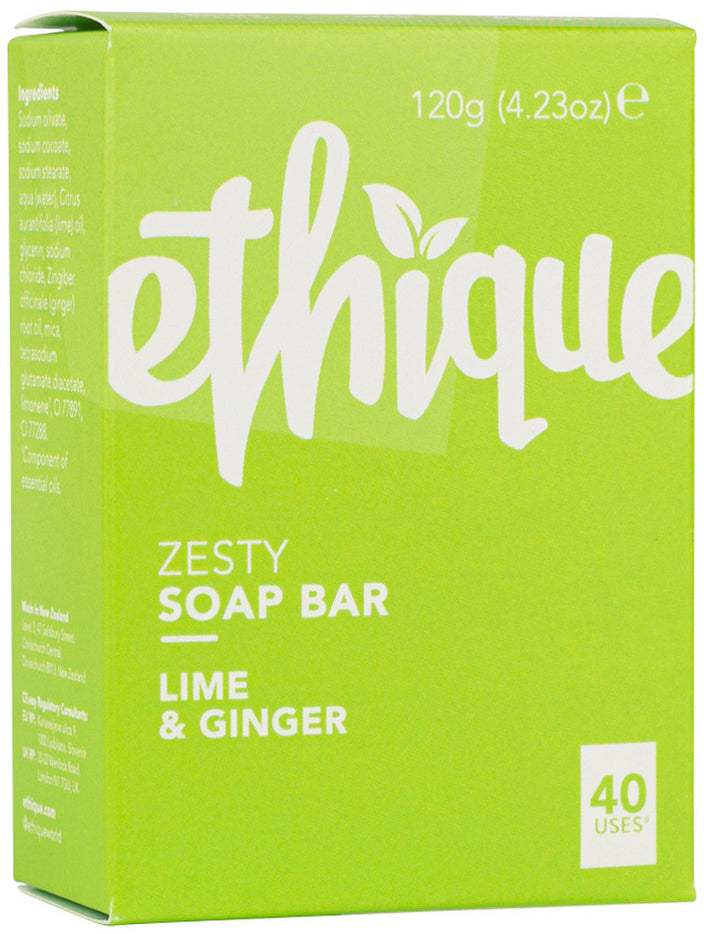 Ethique Ethique Bar Soap Zesty Lime & Ginger 120g SELL THROUGH
