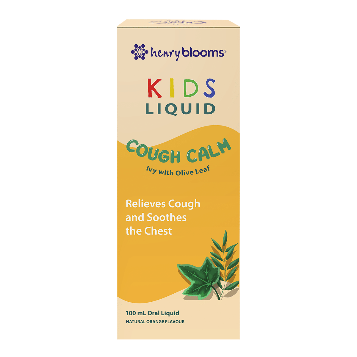 Henry Blooms Kids Liquid Cough Calm Ivy With Olive leaf
