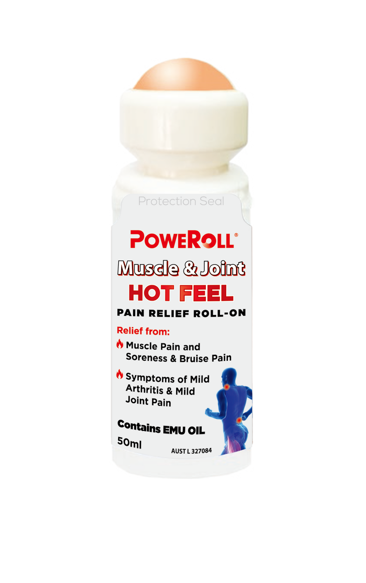Poweroll PoweRoll Muscle & Joint Hot Feel Pain Relief Plus Oil Roll-On 50ml