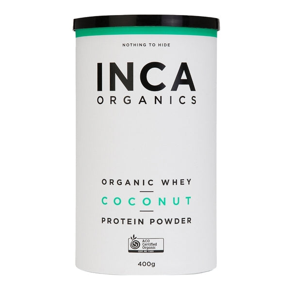 INCA Organics Organic Whey Protein Powder 400 g Coconut