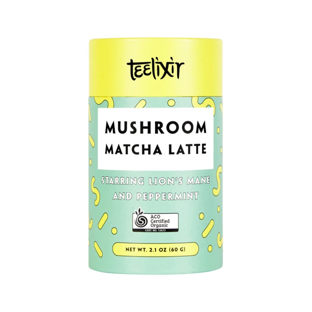 Teelixir Teelixir Organic Mushroom Matcha Latte (Starring Lions Mane and Peppermint) 100g