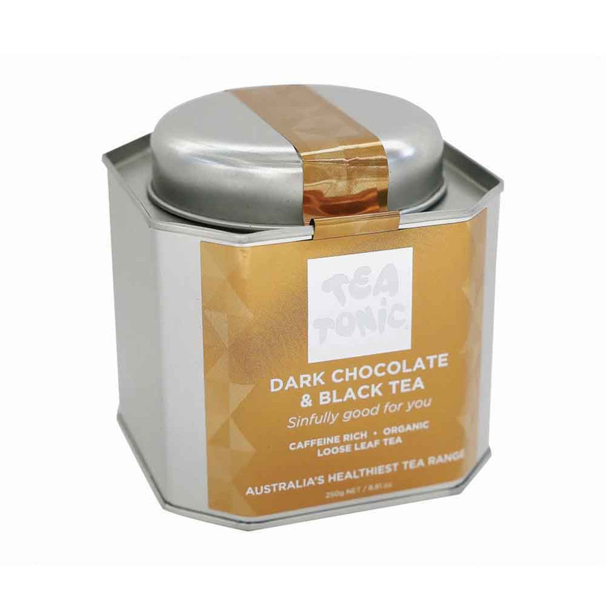 Tea Tonic Tea Tonic Organic Dark Chocolate & Black Tea Caddy Tin 250g