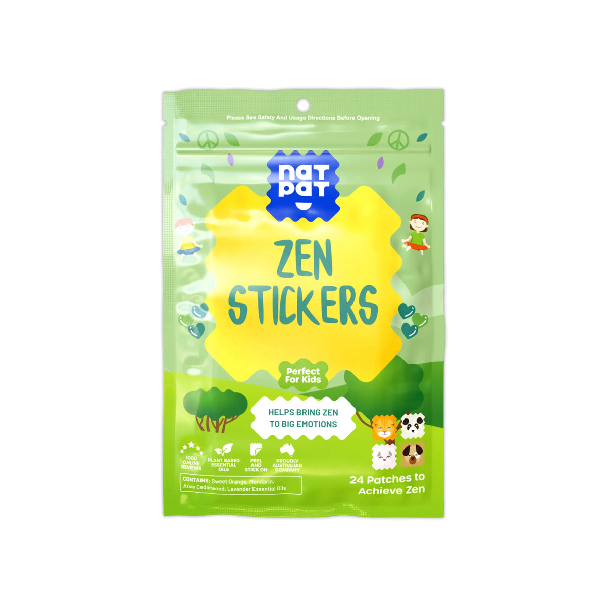 Natpat NATPAT Zen Stickers (Mood Calming) x 24 Pack