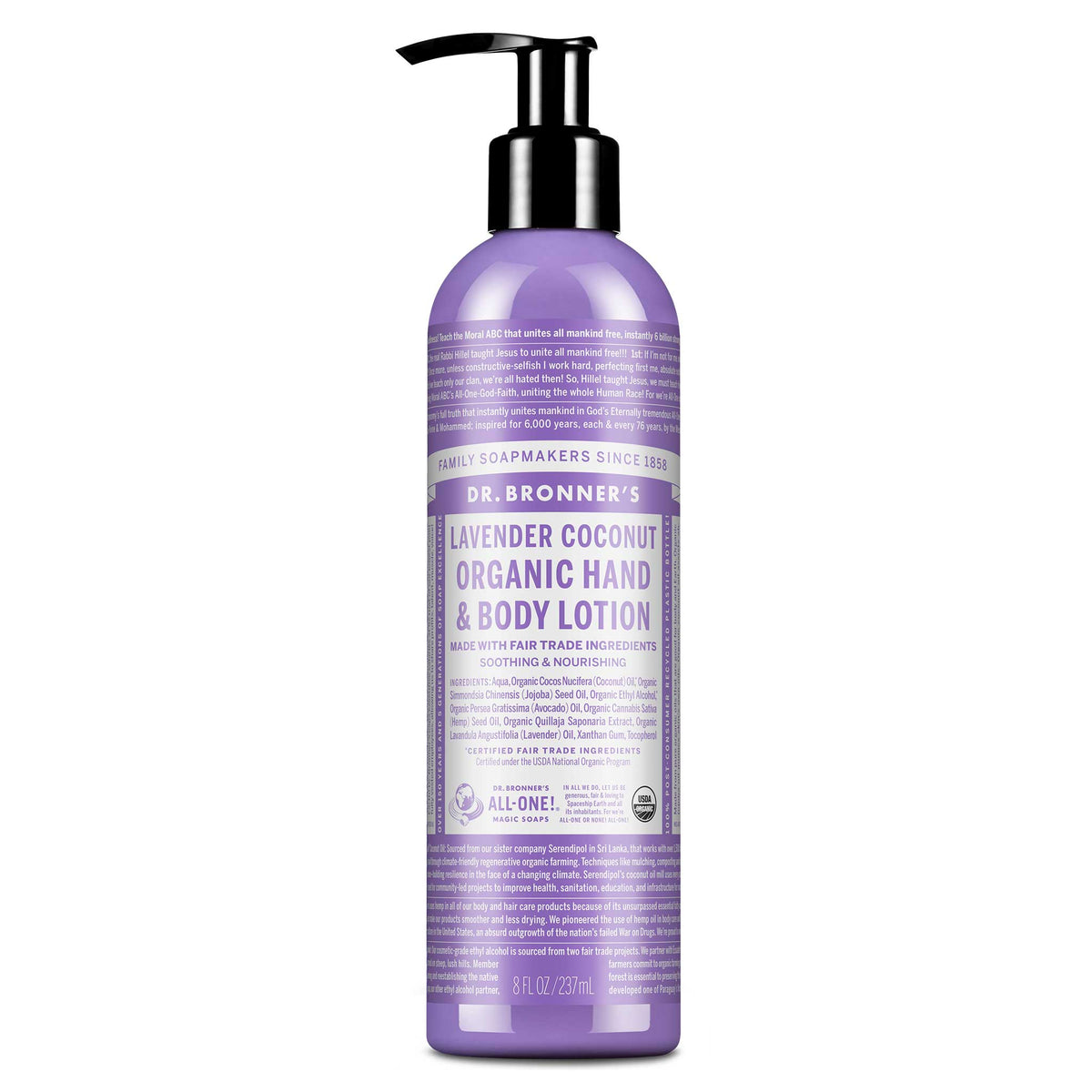 Dr Bronners Dr. Bronners Organic Hand & Body Lotion Lavender Coconut 237ml