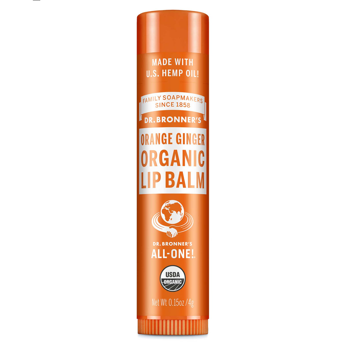 Dr Bronners Dr. Bronners Organic Lip Balm Orange Ginger 4g
