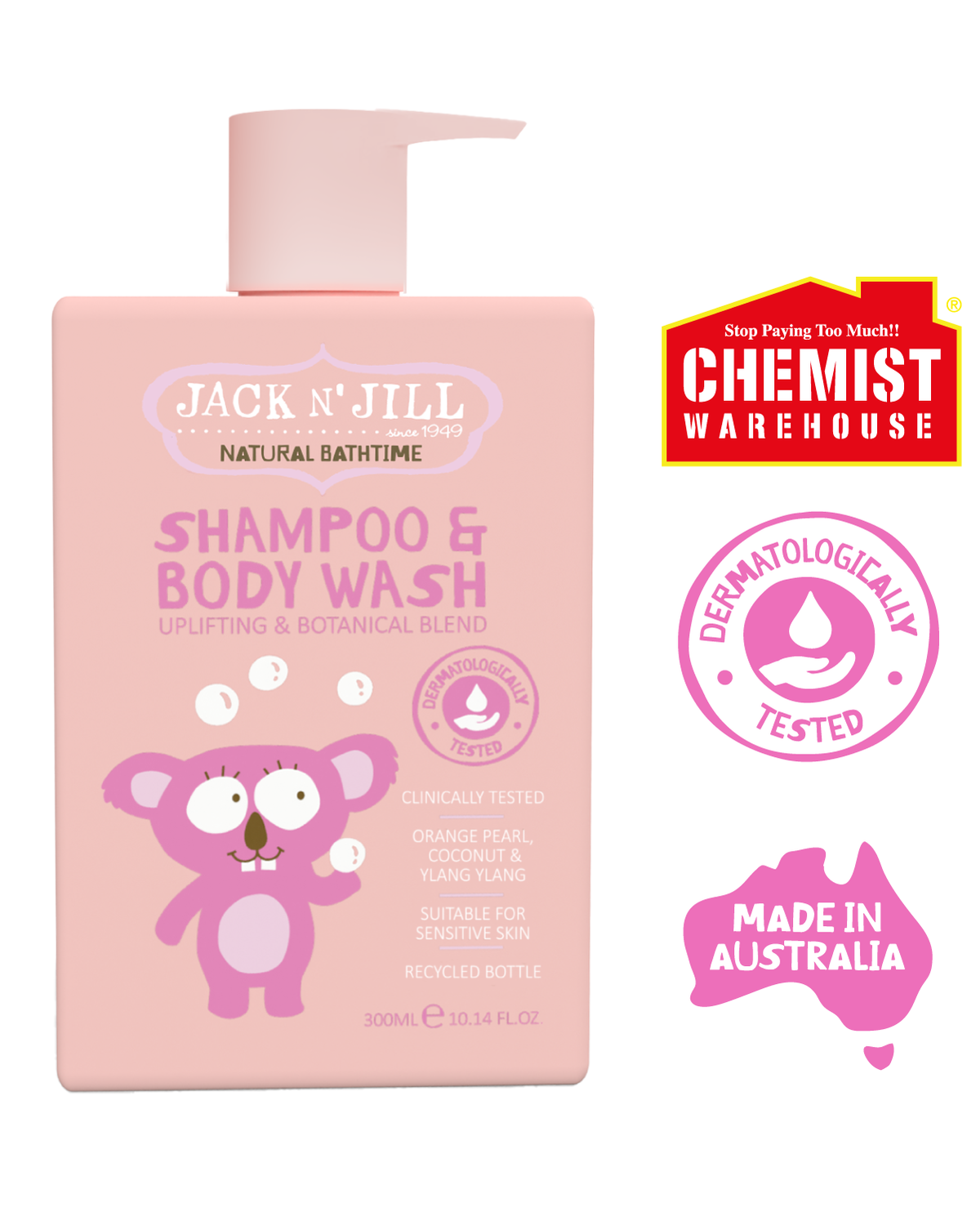 Jack N Jill Jack N Jill Natural Bathtime Shampoo & Body Wash 300ml