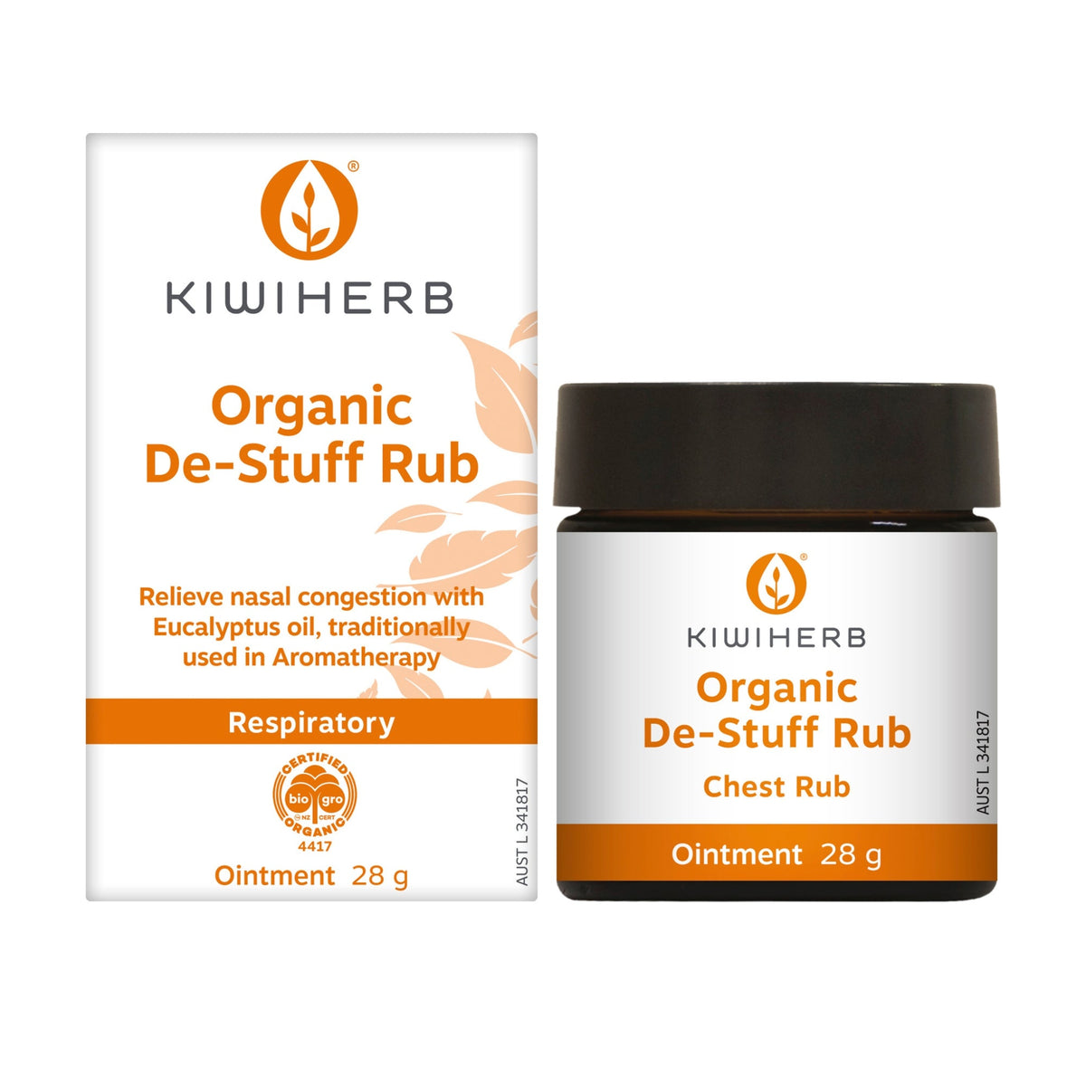Kiwiherb Kiwiherb Organic De-Stuff Rub (2+ years) 28g