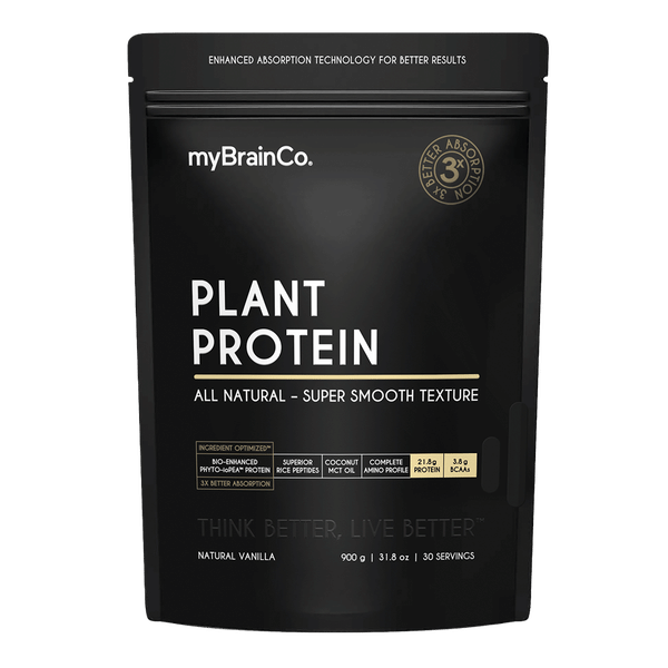 myBrainCo. Plant Protein (previously Performance Plant Protein) 900 g Natural Vanilla