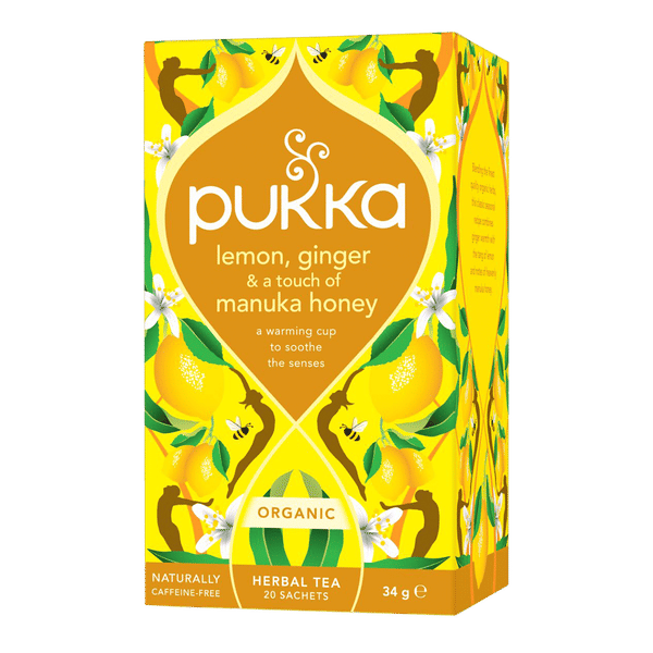 Pukka Herbs Lemon Ginger & a touch of Manuka Honey 20 tea bags