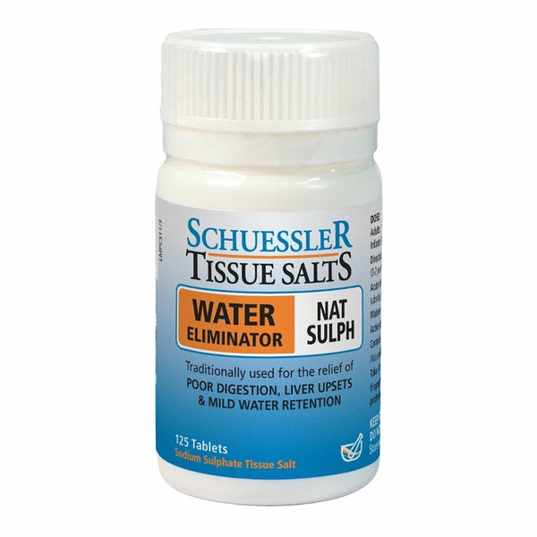 Schuessler Tissue Salts Water Eliminator Nat Sulph 125 tabs