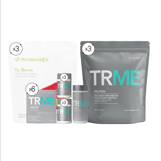 ageLOC® TRMe® 90-Day Kit (Chocolate TRMe Protein) with Nu Biome®