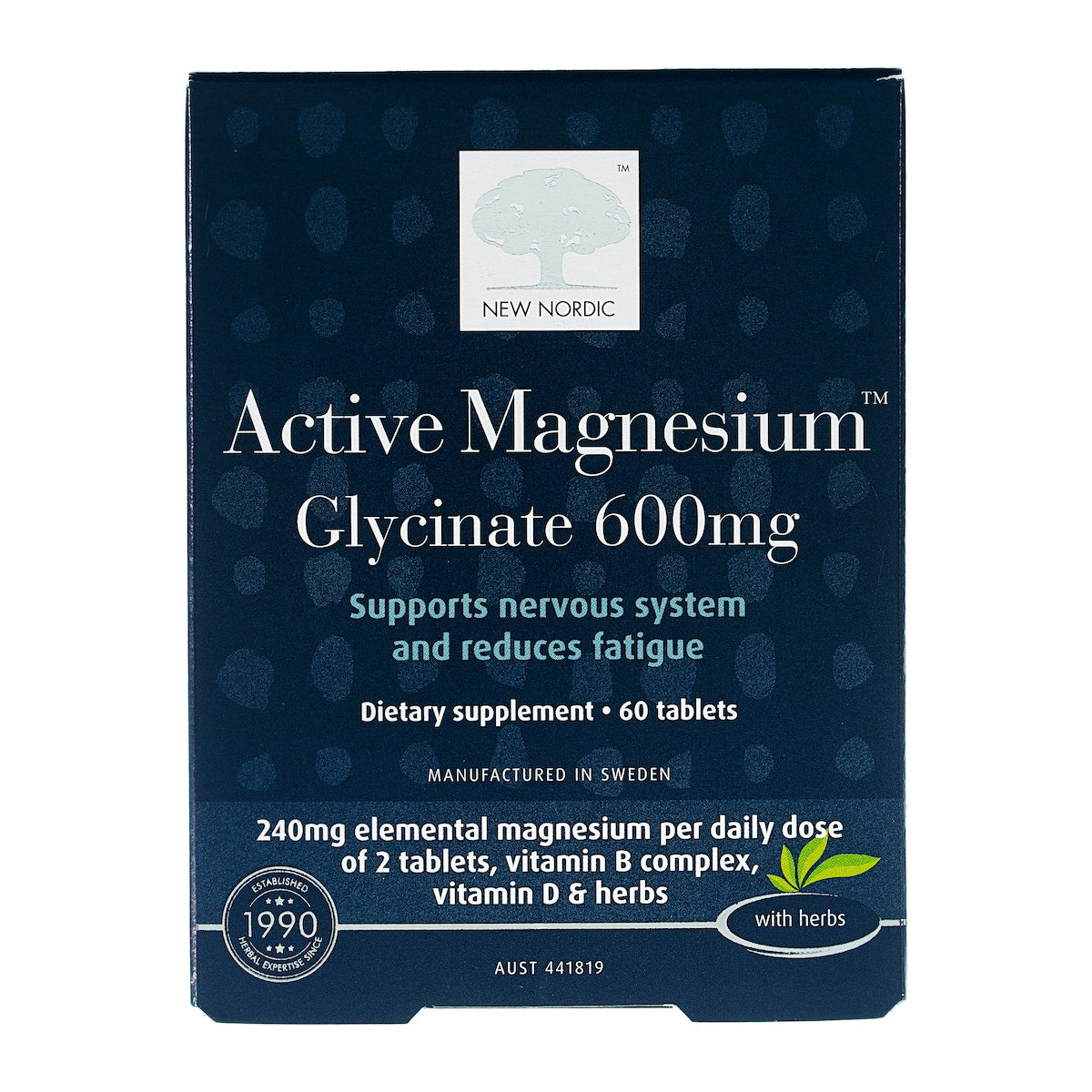 New Nordic NEW NORDIC ACTIVE MAGNESIUM GLYCINATE 600MG 60T