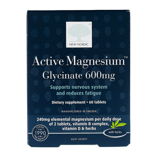 New Nordic NEW NORDIC ACTIVE MAGNESIUM GLYCINATE 600MG 60T
