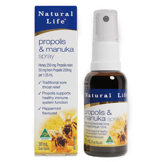 Natural Life Natural Life Propolis & Manuka Honey (Peppermint) Oral Liquid Spray 30ml