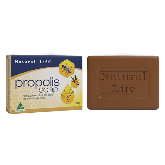 Natural Life Natural Life Propolis Soap with Eucalyptus Tea Tree Oil & Bio Active Manuka Honey 100g