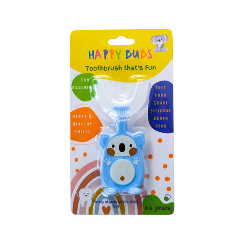 Happy Bubs Happy Bubs Toothbrush Silicon U Shape Bear Blue (2 to 6 Years)