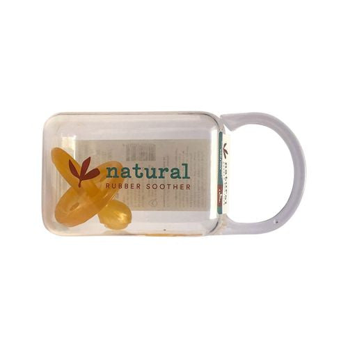 Natural Rubber Soother Natural Rubber Soother Round Dummy Large (6+ Months) Single in Reusable Storer