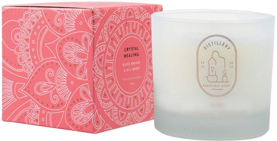 Distillery Distillery Fragrance House Soy Candle Crystal Healing (Blood Orange & Goji Berry) 190g