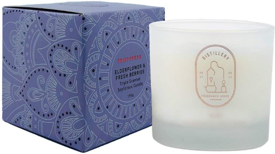 Distillery Distillery Fragrance House Soy Candle Temptress (Elderflower & Fresh Berries) 190g