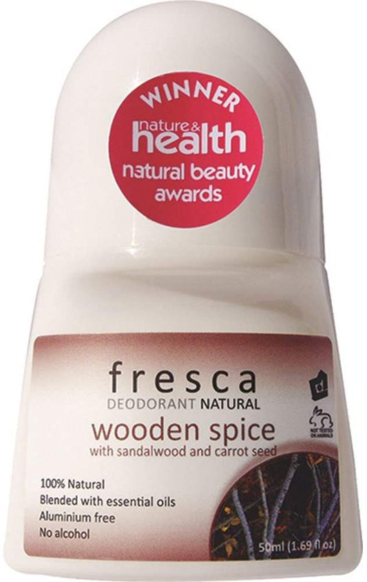 Fresca Fresca Natural Deodorant Wooden Spice (with Sandalwood & Carrot Oil) 50ml