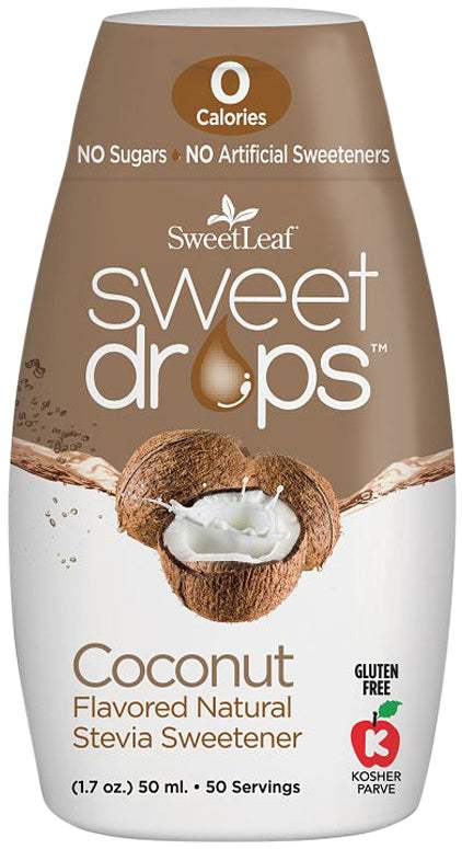SweetLeaf Sweet Drops Stevia Liquid Coconut Squeeze Pack 50ml