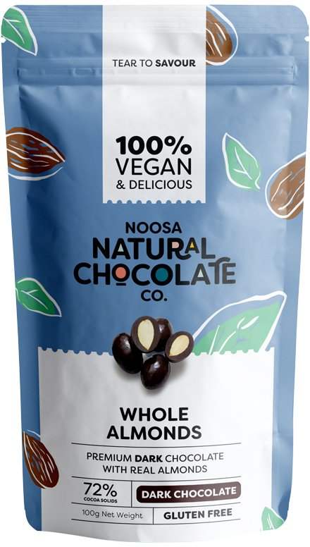 Noosa Noosa Natural Chocolate Co. Dark Chocolate Whole Almonds 100g