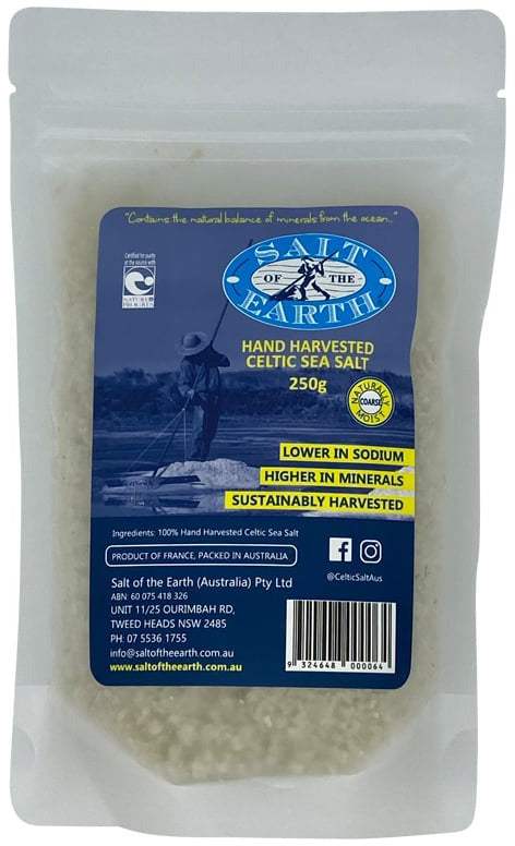 Salt Earth Salt Of The Earth Hand Harvested Celtic Sea Salt Coarse 250g