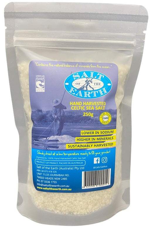 Salt Earth Salt Of The Earth Hand Harvested Celtic Sea Salt Pre-Dried Coarse 250g