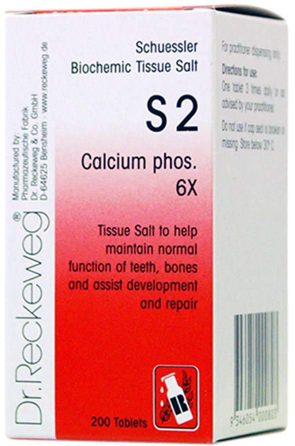 Dr Reckeweg Dr. Reckeweg Schuessler BioChemic Tissue Salt S2 (Calcium phos. 6X) 200t