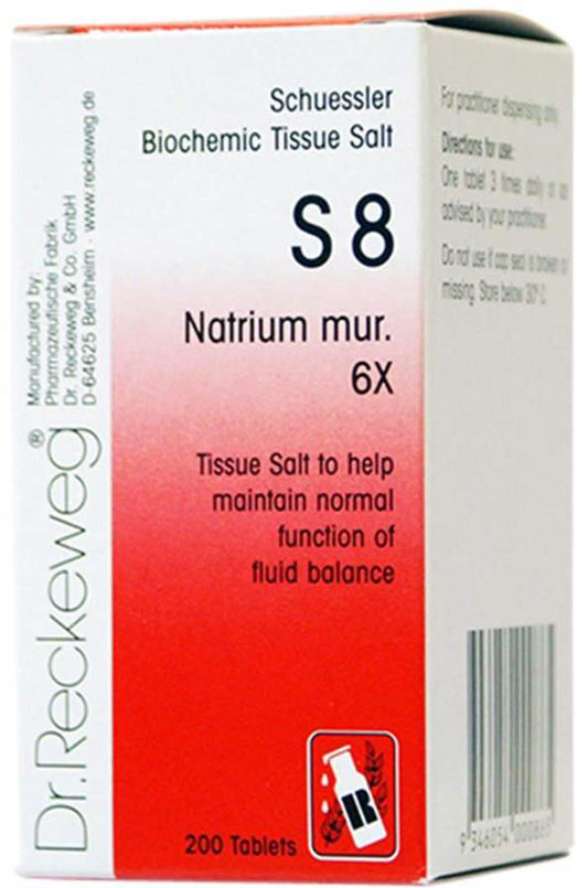 Dr Reckeweg Dr. Reckeweg Schuessler BioChemic Tissue Salt S8 (Natrium mur. 6X) 200t