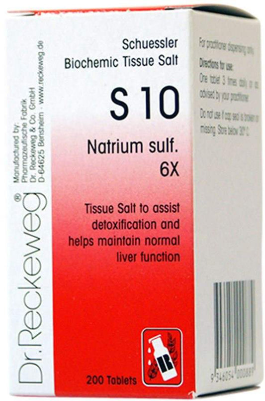 Dr Reckeweg Dr. Reckeweg Schuessler BioChemic Tissue Salt S10 (Natrium sulph. 6X) 200t
