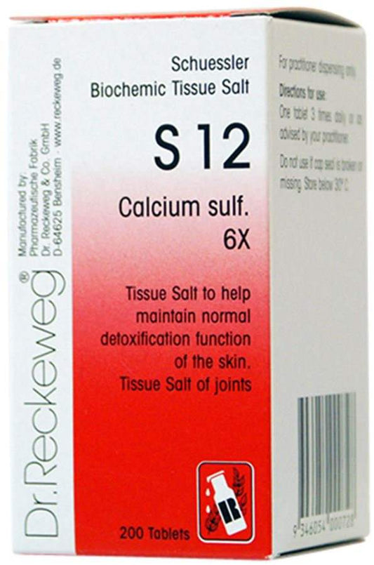 Dr Reckeweg Dr. Reckeweg Schuessler BioChemic Tissue Salt S12 (Calcium sulph. 6X) 200t