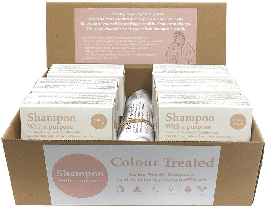 Shampoo With A Purpose Shampoo & Conditioner Bar Colour Treated 135g x 12 Display
