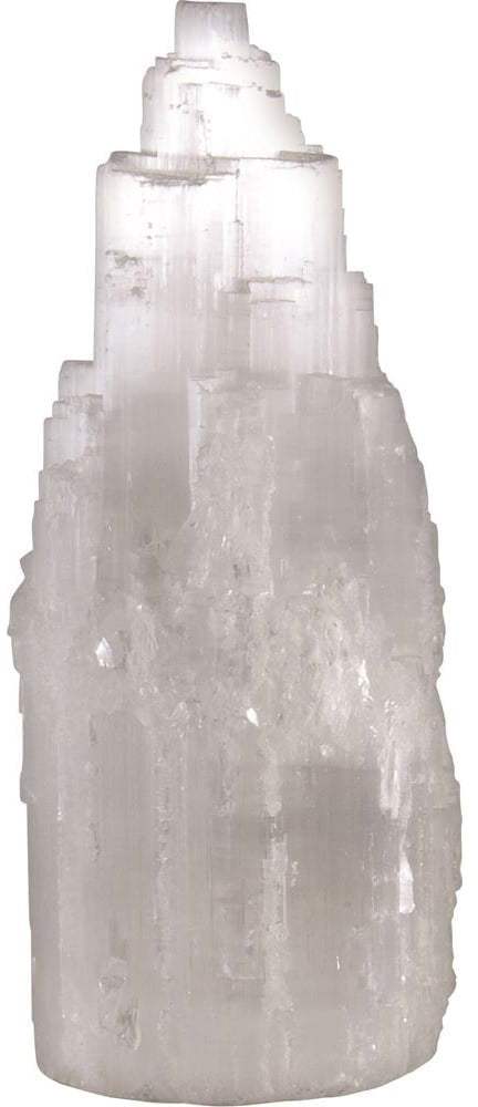 Saltco SALTCO SELENITE LAMP LARGE 30 TO 35CM WITH 1.8MTR WHITE CORD AND 240V LED GLOBE