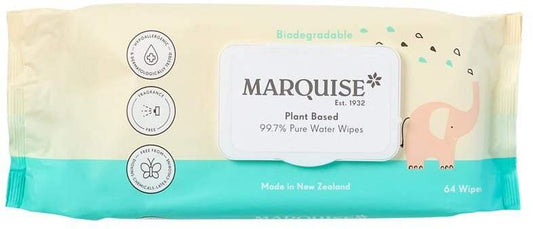 Marquise Marquise Plant Based 99.7% Pure Water Wipes x 64 Pack