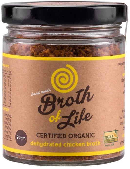Broth Of Life BROTH OF LIFE ORGANIC DEHYDRATED CHICKEN BROTH JAR 90G SELL THROUGH