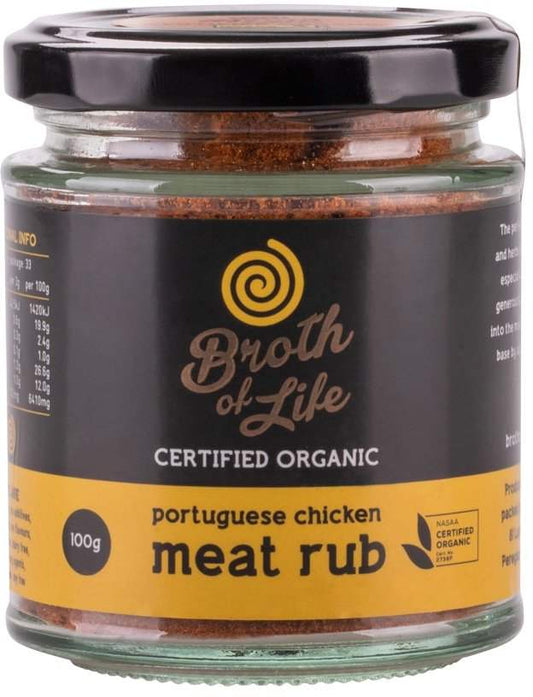 Broth Of Life BROTH OF LIFE ORGANIC MEAT RUB PORTUGUESE CHICKEN 100G SELL THROUGH