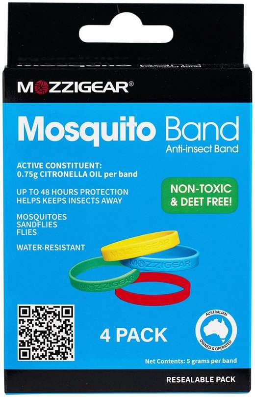 Mozzigear MOZZIGEAR MOSQUITO BAND ADULTS X 4 PACK