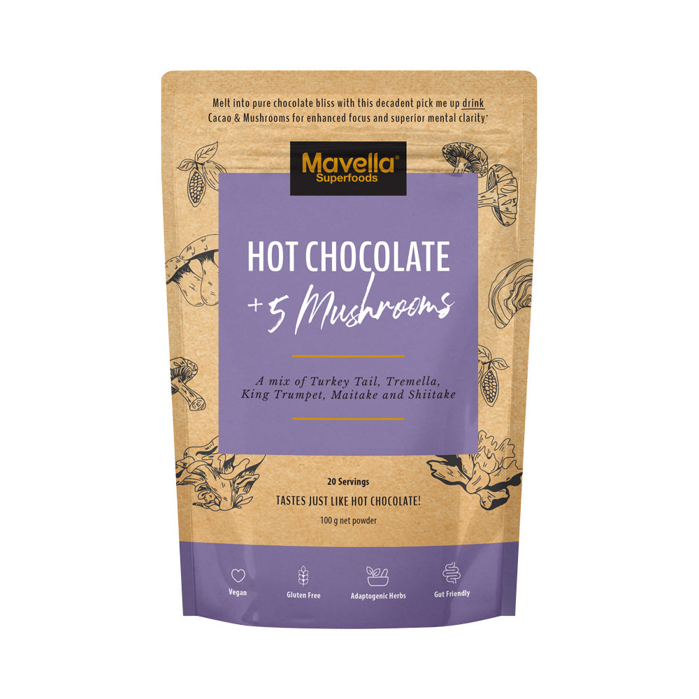 MAVELLA SUPERFOODS HOT CHOCOLATE + 5 MUSHROOMS 100G