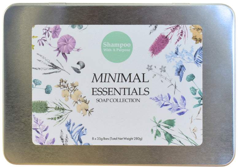 Minimal Essentials SHAMPOO WITH A PURPOSE BAR SOAP GIFT BOX MINIMAL ESSENTIALS 35G X 8