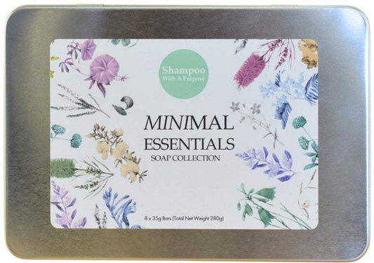 Minimal Essentials SHAMPOO WITH A PURPOSE BAR SOAP GIFT BOX MINIMAL ESSENTIALS 35G X 8