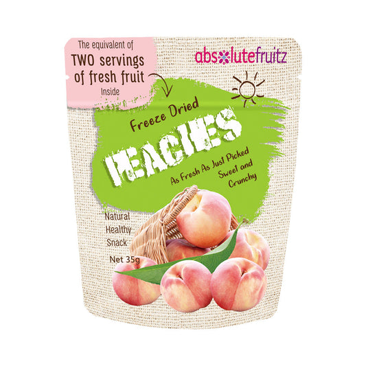 ABSOLUTEFRUITZ FREEZE DRIED PEACHES 35G